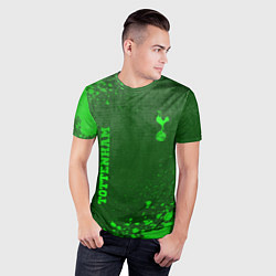 Футболка спортивная мужская Tottenham - green gradient вертикально, цвет: 3D-принт — фото 2