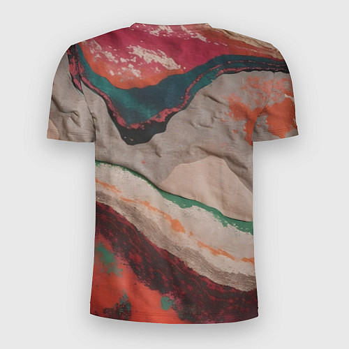 Мужская спорт-футболка Абстракция из бумаги и краски / 3D-принт – фото 2