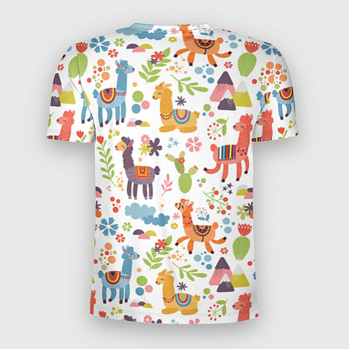 Мужская спорт-футболка Ламы паттерн / 3D-принт – фото 2