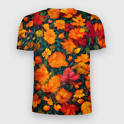 Мужская спорт-футболка Лисенок в осенних листьях / 3D-принт – фото 2