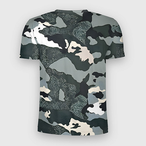 Мужская спорт-футболка Темно зеленый камуфляж / 3D-принт – фото 2