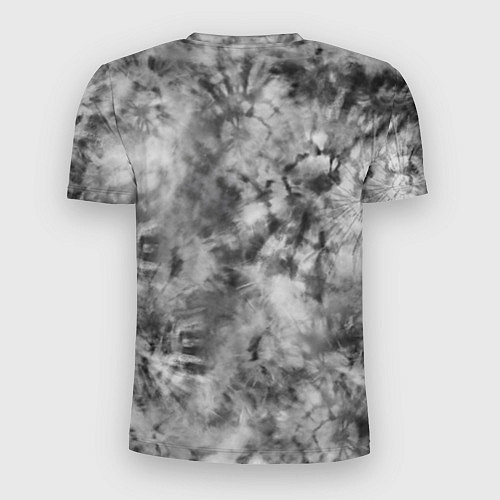 Мужская спорт-футболка Серый тай дай - абстракция / 3D-принт – фото 2