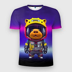 Футболка спортивная мужская Baby capybara - cyberpunk, цвет: 3D-принт