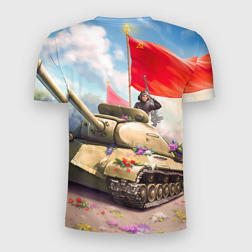 Мужская спорт-футболка Русский танк / 3D-принт – фото 2