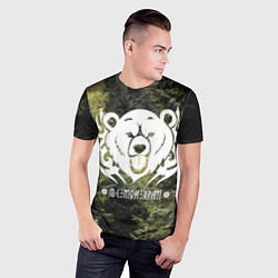 Футболка спортивная мужская Лес мой храм - дух леса медведь Велес, цвет: 3D-принт — фото 2