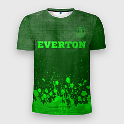 Мужская спорт-футболка Everton - green gradient посередине