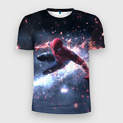 Мужская спорт-футболка Человек - паук в полете