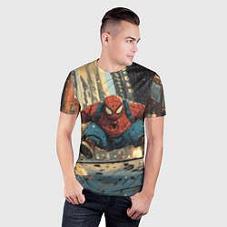 Футболка спортивная мужская Маленький толстый человек-паук, цвет: 3D-принт — фото 2