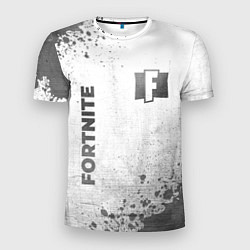 Мужская спорт-футболка Fortnite - white gradient вертикально