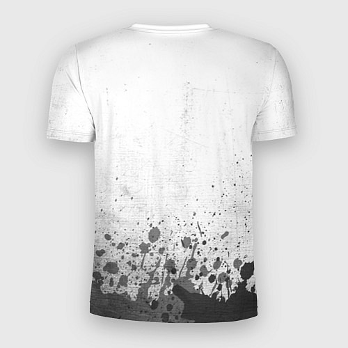 Мужская спорт-футболка Tesla - white gradient посередине / 3D-принт – фото 2