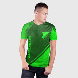 Футболка спортивная мужская Hoffenheim - green gradient вертикально, цвет: 3D-принт — фото 2