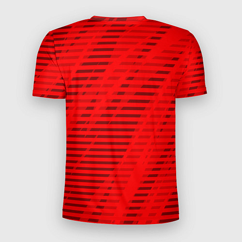 Мужская спорт-футболка Красный полосатый / 3D-принт – фото 2