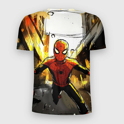 Мужская спорт-футболка Бегущий человек - паук / 3D-принт – фото 2