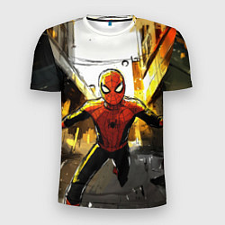 Футболка спортивная мужская Бегущий человек - паук, цвет: 3D-принт