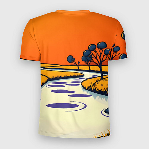 Мужская спорт-футболка Арт с фантастическим пейзажем / 3D-принт – фото 2