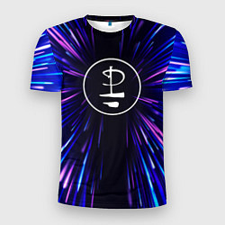 Футболка спортивная мужская Pink Floyd neon energy, цвет: 3D-принт