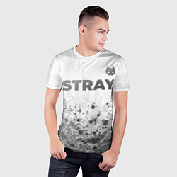 Футболка спортивная мужская Stray - white gradient посередине, цвет: 3D-принт — фото 2