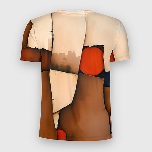 Мужская спорт-футболка Фрагментированная композиция / 3D-принт – фото 2