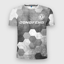 Мужская спорт-футболка Dongfeng - grey gradient посередине
