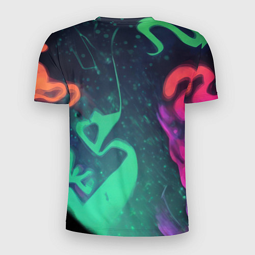 Мужская спорт-футболка Бэтмен красочное небо / 3D-принт – фото 2