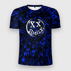 Мужская спорт-футболка Avril Lavigne blue energy