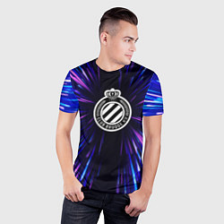 Футболка спортивная мужская Club Brugge neon energy, цвет: 3D-принт — фото 2
