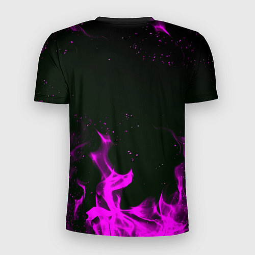 Мужская спорт-футболка Quake fire neon / 3D-принт – фото 2