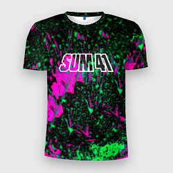 Мужская спорт-футболка Sum 41 неоновые краски