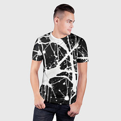 Футболка спортивная мужская Брызги белой краски, цвет: 3D-принт — фото 2