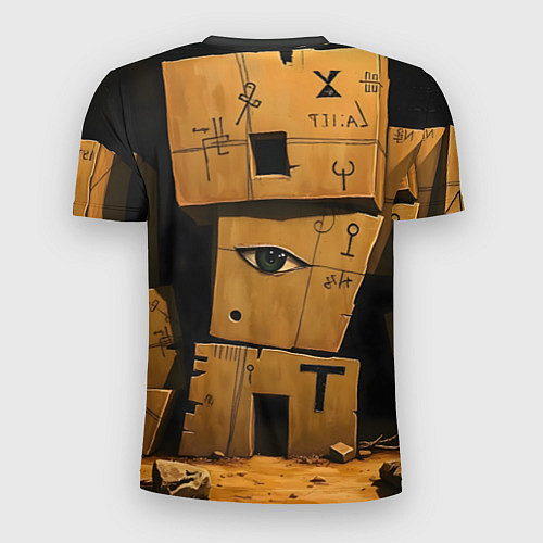 Мужская спорт-футболка Глаза в каменных домах / 3D-принт – фото 2