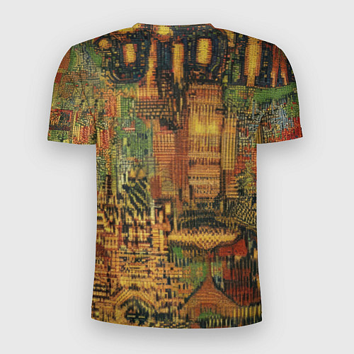 Мужская спорт-футболка Текстурный Бэтмен / 3D-принт – фото 2