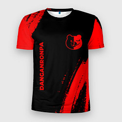 Мужская спорт-футболка Danganronpa - red gradient вертикально