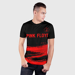 Футболка спортивная мужская Pink Floyd - red gradient посередине, цвет: 3D-принт — фото 2