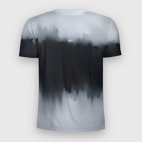 Мужская спорт-футболка Разводы черной краски / 3D-принт – фото 2