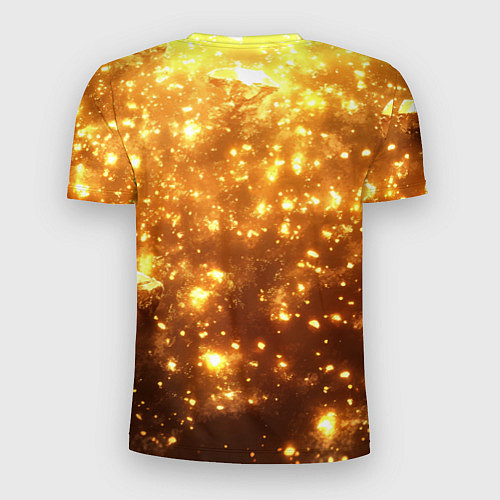 Мужская спорт-футболка Золотые блестки потертая текстура / 3D-принт – фото 2