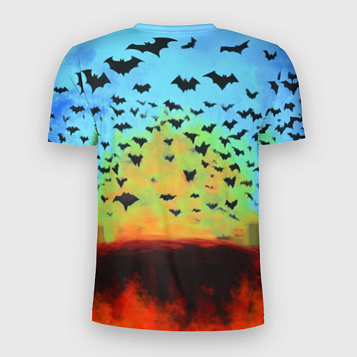 Мужская спорт-футболка Бэтмен и летучие мыши / 3D-принт – фото 2