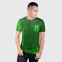Футболка спортивная мужская Hunter x Hunter - green gradient вертикально, цвет: 3D-принт — фото 2