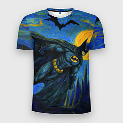 Мужская спорт-футболка Бэтмен в стиле Ван-Гога