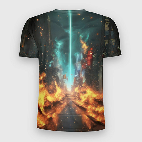 Мужская спорт-футболка Бэтмен эпик / 3D-принт – фото 2