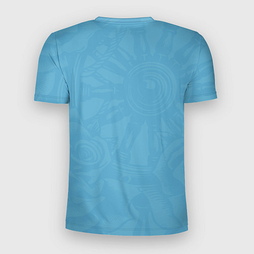 Мужская спорт-футболка Штурвал и три розы / 3D-принт – фото 2