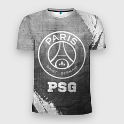 Мужская спорт-футболка PSG - grey gradient