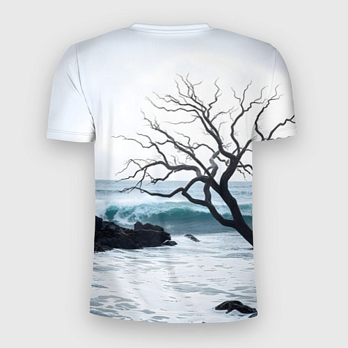 Мужская спорт-футболка Дерево в море / 3D-принт – фото 2