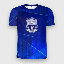 Футболка спортивная мужская Liverpool blue poly, цвет: 3D-принт