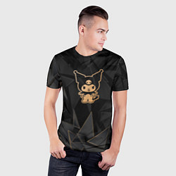 Футболка спортивная мужская Kuromi golden poly, цвет: 3D-принт — фото 2