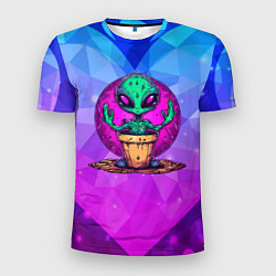 Футболка спортивная мужская Кактус в виде инопланетянина, цвет: 3D-принт