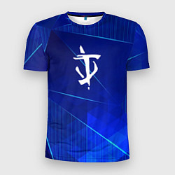 Футболка спортивная мужская Doom blue poly, цвет: 3D-принт