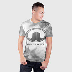 Футболка спортивная мужская Great Wall - white gradient, цвет: 3D-принт — фото 2