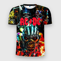 Мужская спорт-футболка ACDC рок монстры