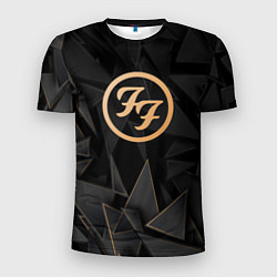 Мужская спорт-футболка Foo Fighters golden poly