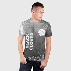 Футболка спортивная мужская Black Clover - grey gradient вертикально, цвет: 3D-принт — фото 2